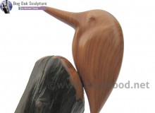 Kingfisher in bog oak by Michael Casey