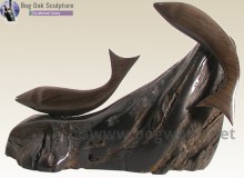 Salmon of Knowledge in bog oak by Michael Casey